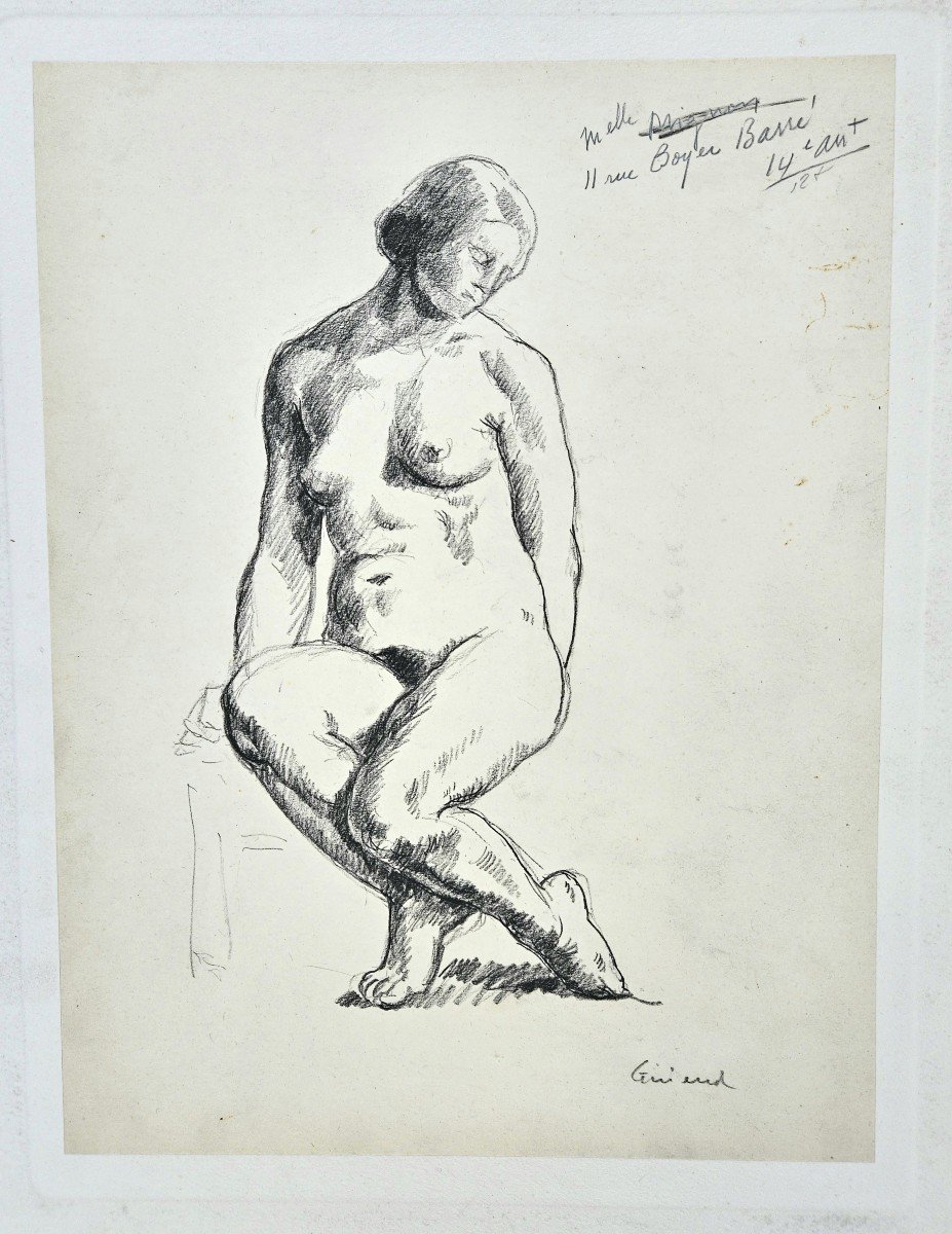 Nude, Drawing By Pierre Girieud 1876-1948-photo-7