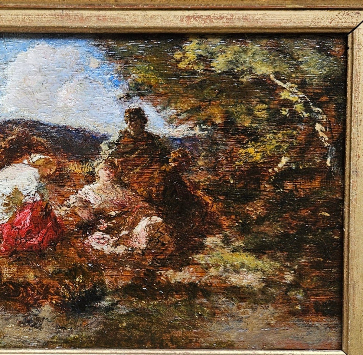 Discussion En Forêt Par Adolphe Monticelli 1824-1886-photo-5