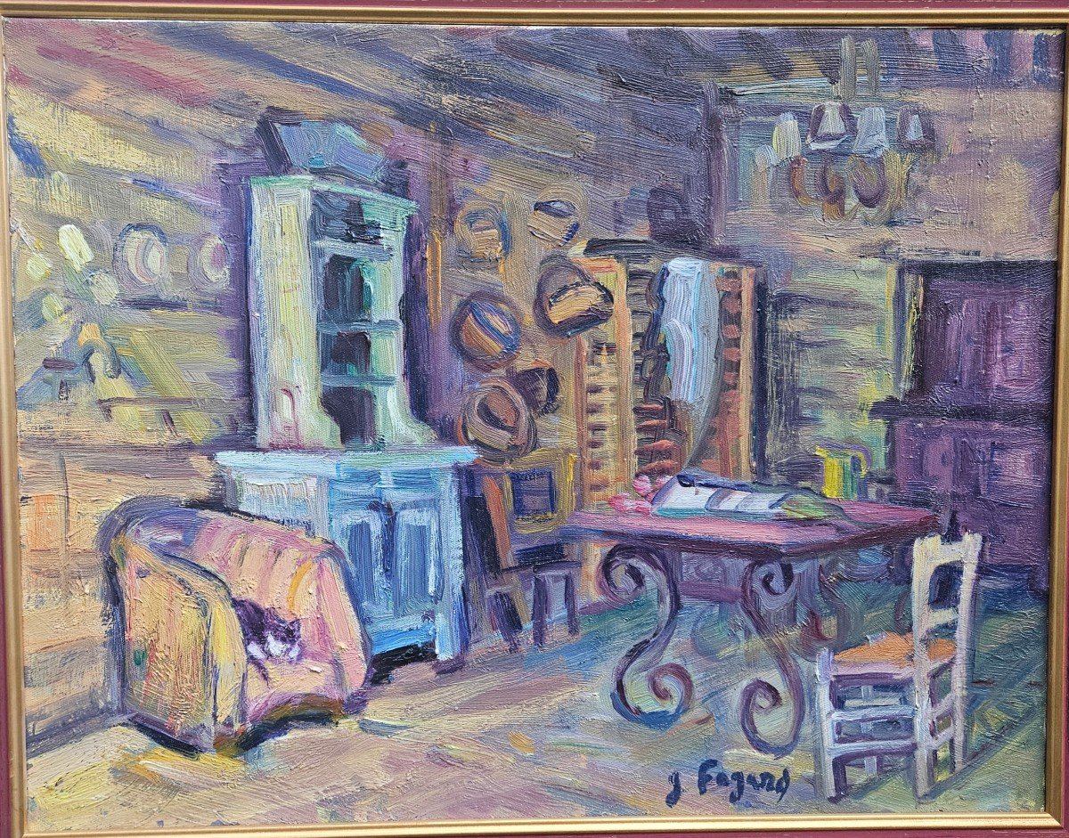 Provençal Interior By Gérard Fagard 1938-2021-photo-2