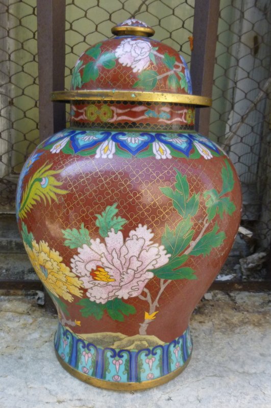 Vase En Cloisonné Sur Bronze Chine XIXème-photo-2