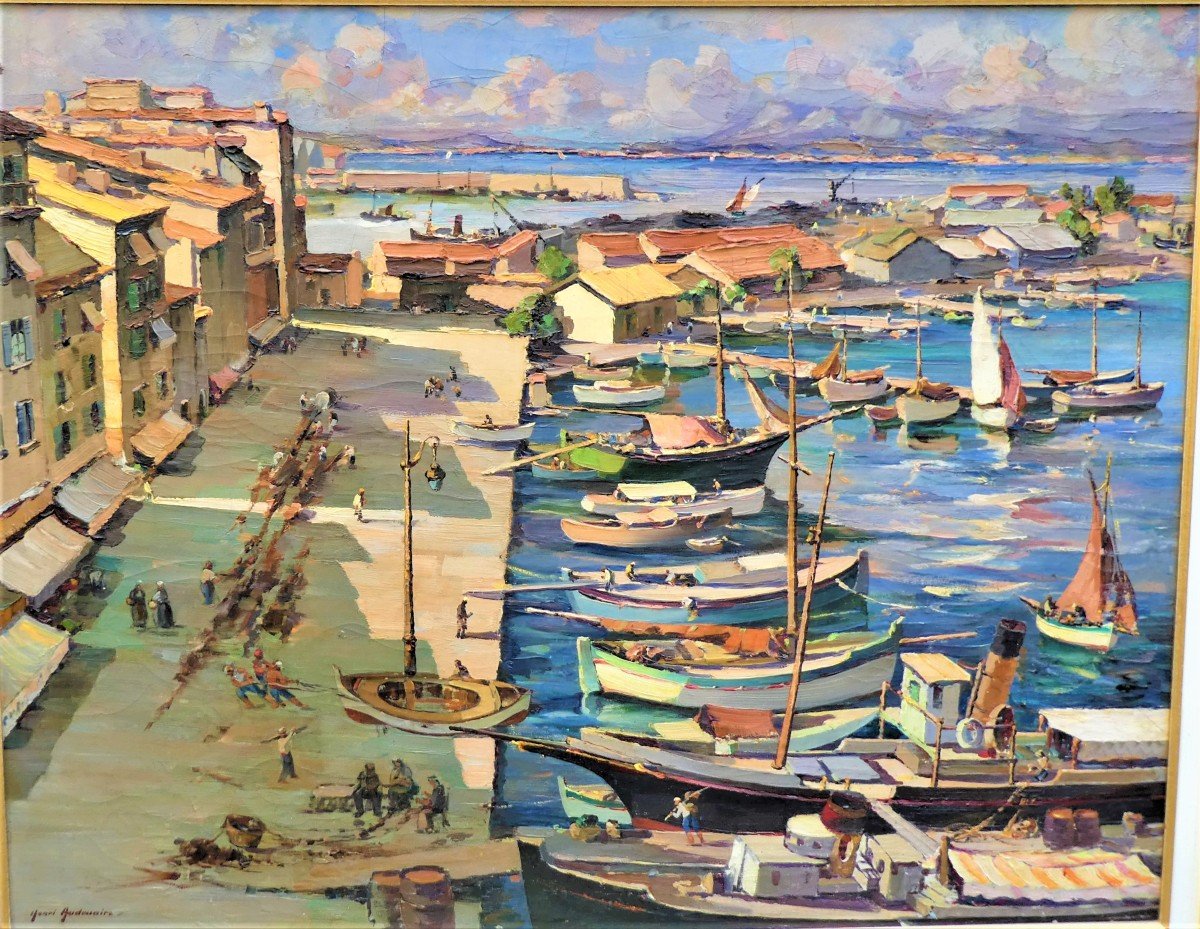 Le Port De Toulon Avant Guerre Par Henri Audouaire  1897- décédé vers 1960-photo-5