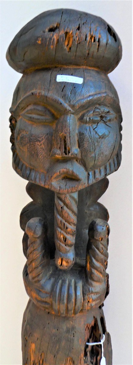 Statue Totem Oron-ekpu Yoruba Du Nigéria-photo-3