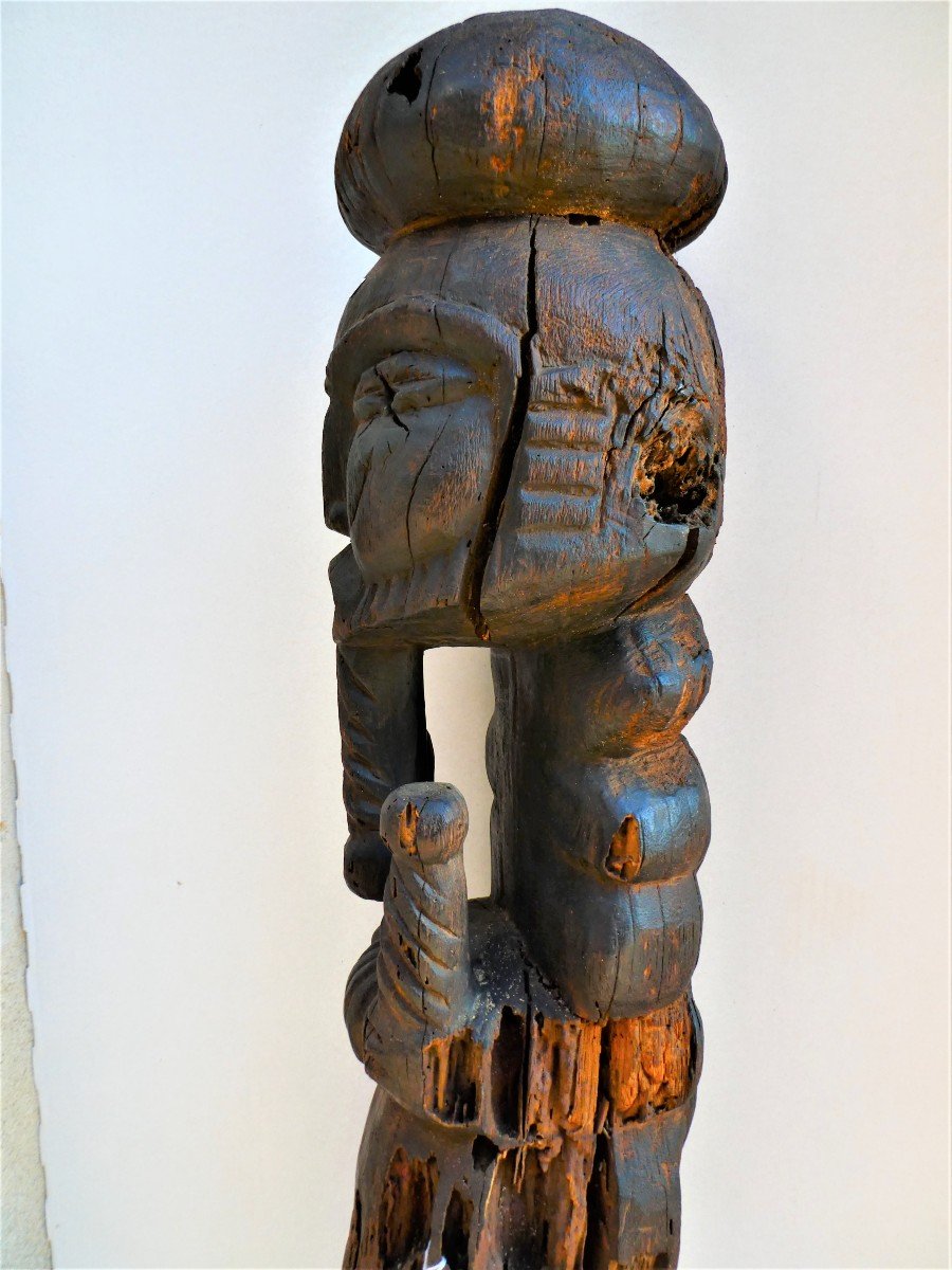 Statue Totem Oron-ekpu Yoruba Du Nigéria-photo-7