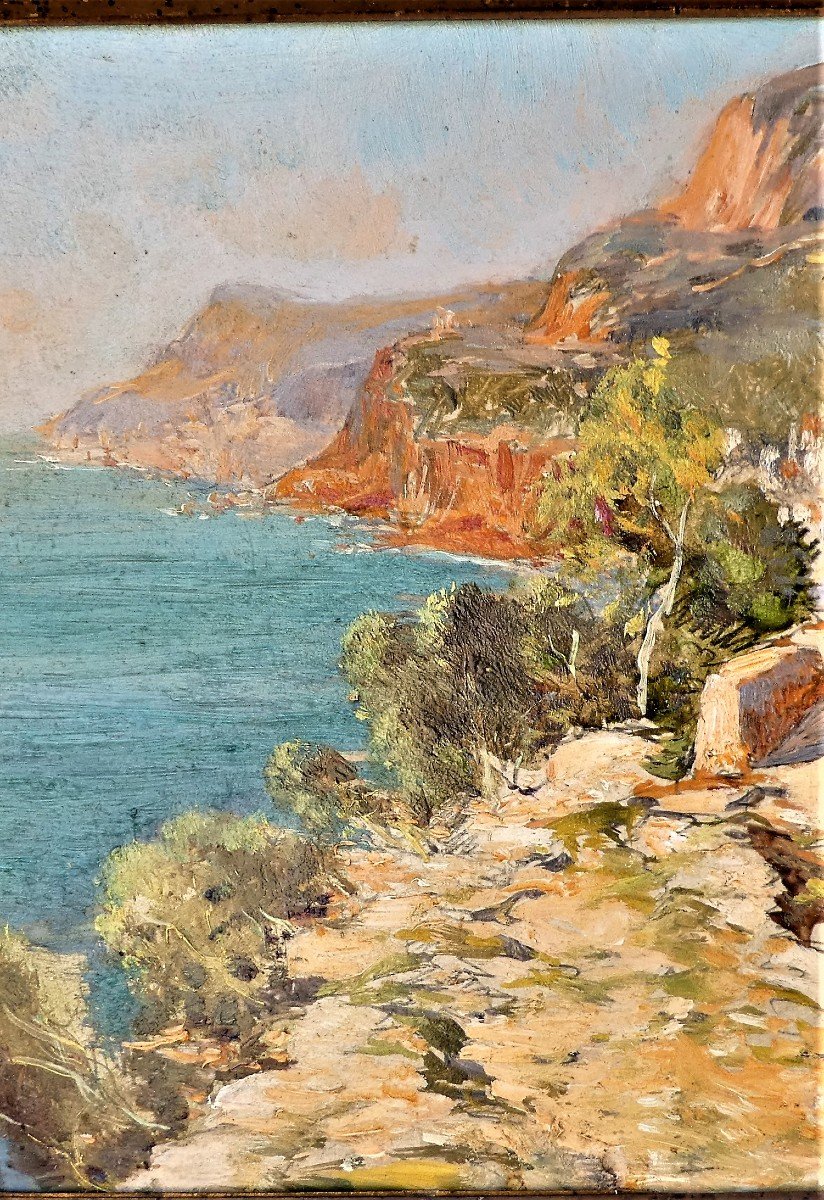 Mediterranean Seaside By Raymond Allegre 1857-1933-photo-3