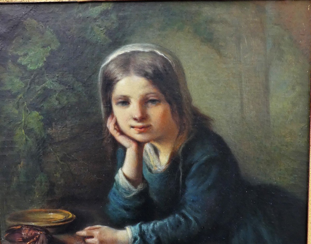 Child Portrait By Joseph Lamy 1819 - 1861-photo-3