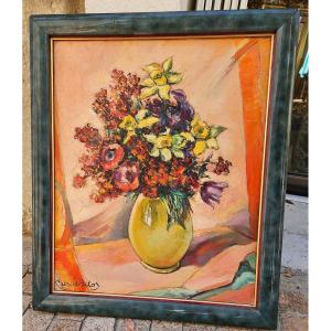 Flamboyant Bouquet By Gabriel Belot 1882-1962