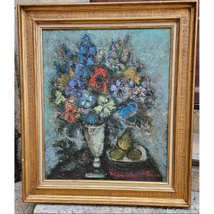 "fleurs et fruits" Par Louis Marchand Des Raux 1902-2000