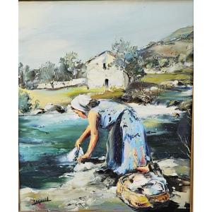 The Washerwoman By Christian Jequel Born In 1935