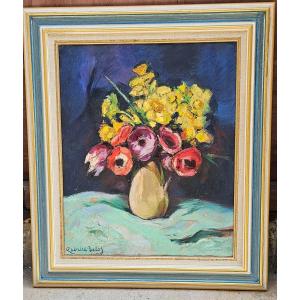 Bouquet De Fleurs Par Gabriel Belot 1882-1962