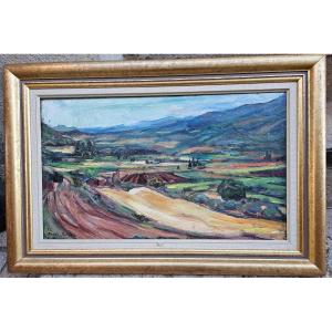 Vallée à Lourmarin de 1952 Par Renée Jullien 1903-1999