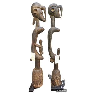 Pair Of Senoufo Deble From Ivory Coast