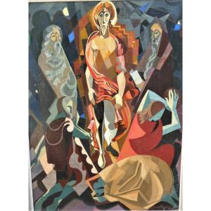 Resurrection By Louis Giraud 1910 -? Cubism