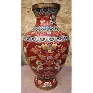 Cloisonné Chinois Début XXème Hauteur 52cm