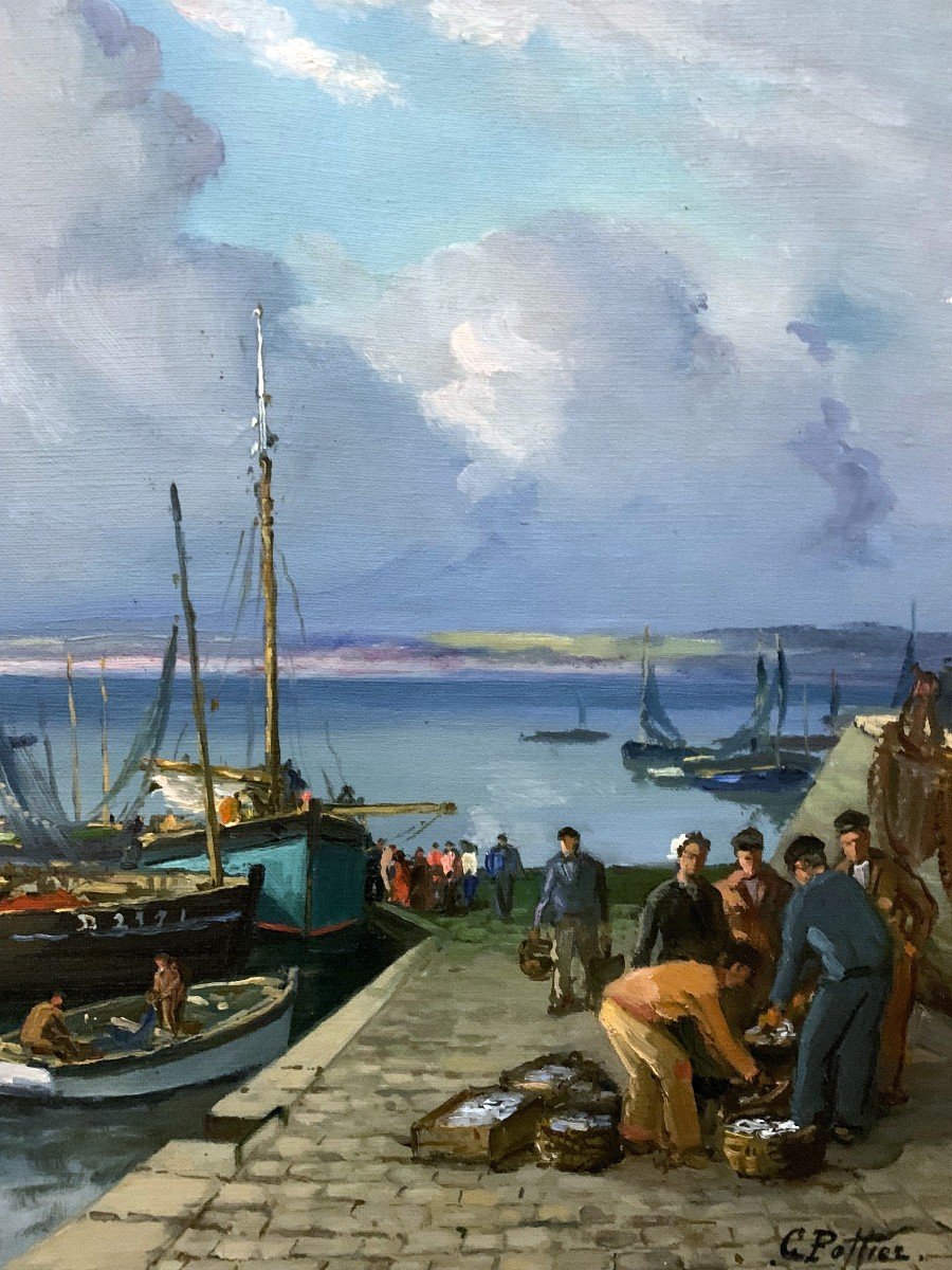 Retour de pêche à Douarnenez par Gaston Pottier-photo-2