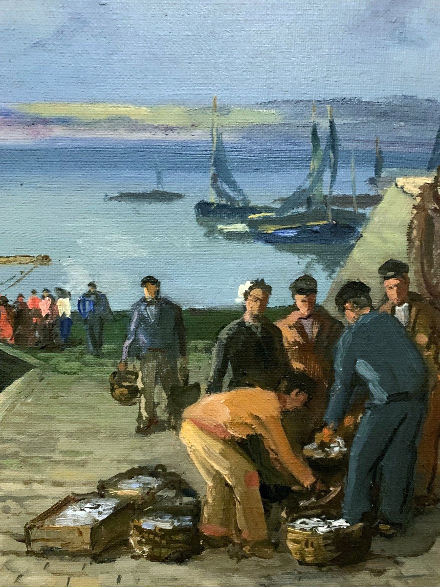 Retour de pêche à Douarnenez par Gaston Pottier-photo-3