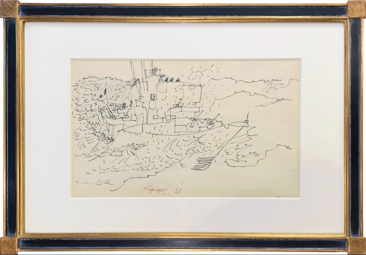 Destroyer à La Manoeuvre Par Charles Lapicque (1898 – 1988)