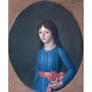 Portrait Of A Young Girl With A Pink Ribbon, Entourage Of The Lemoine Sisters