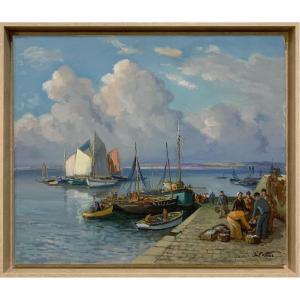 Retour de pêche à Douarnenez par Gaston Pottier