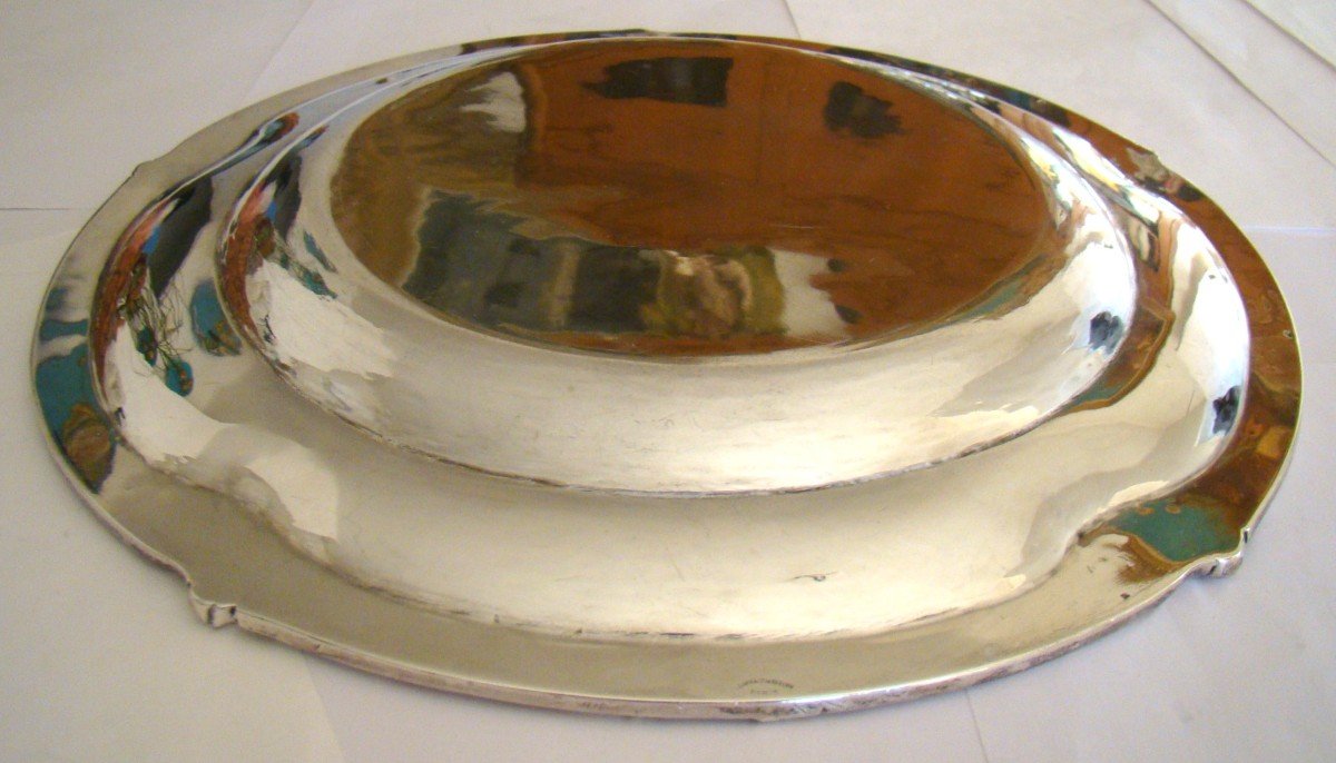 Lapar Successeur De Béguin Paris, Plat Rond En Argent Massif, Diamètre 30 Cm, Poids 850 G-photo-4