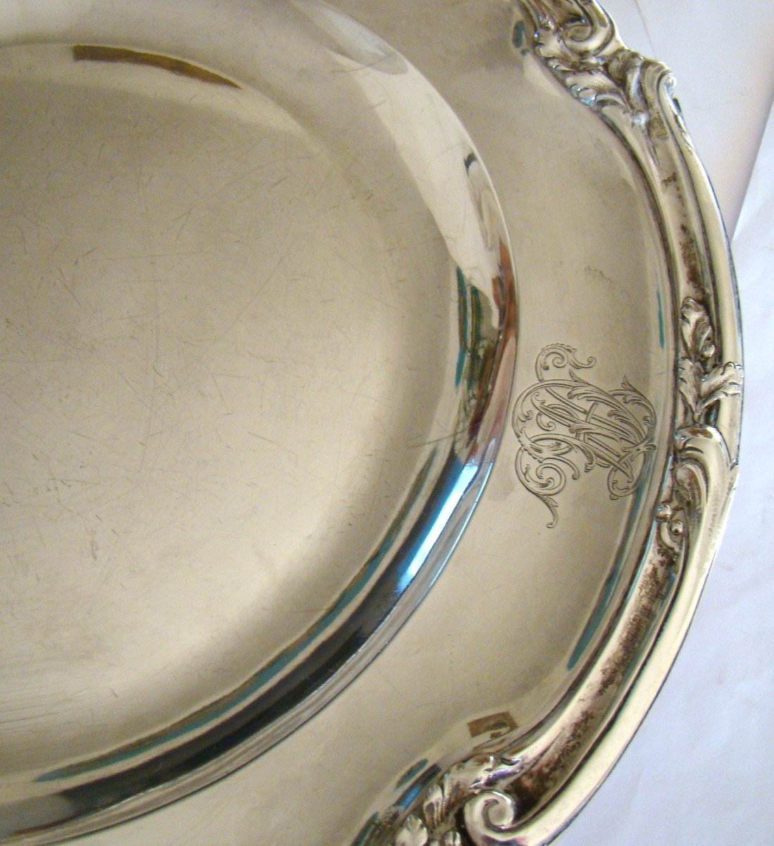 Lapar Successeur De Béguin Paris, Plat Rond En Argent Massif, Diamètre 30 Cm, Poids 850 G-photo-2