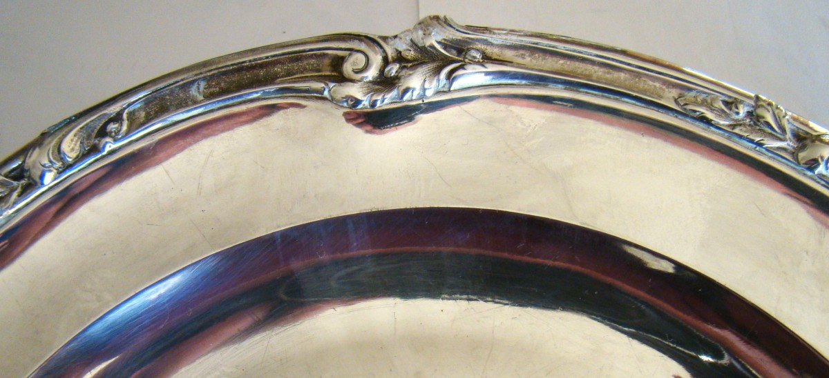 Lapar Successeur De Béguin Paris, Plat Rond En Argent Massif, Diamètre 30 Cm, Poids 850 G-photo-3