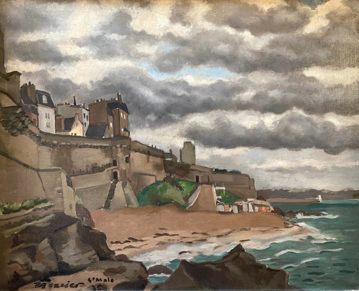 Jean Texcier 1888-1957  Saint-malo Les Remparts 1936