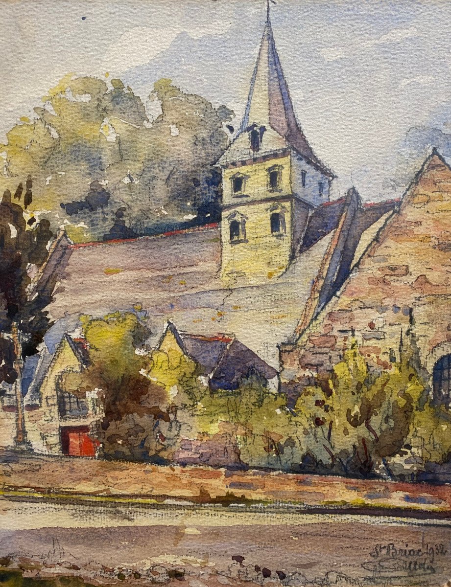 Saint Lunaire The Old Church By Marcel Oudin