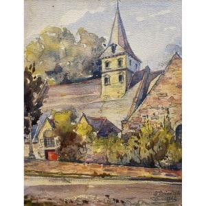 Saint Lunaire The Old Church By Marcel Oudin