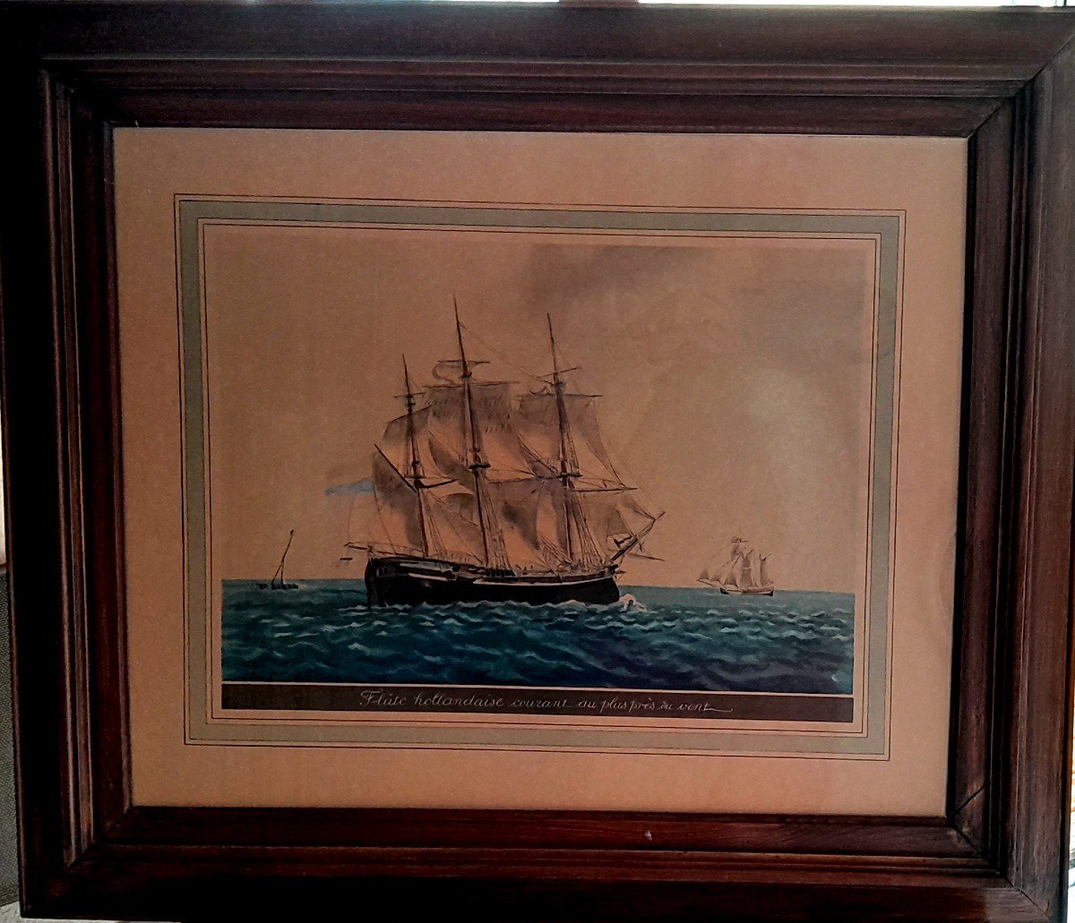 Marine Watercolor. Jean Jérôme Baugean.-photo-4