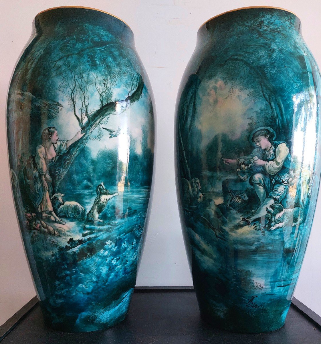 Trés grands Vases "Limoges"