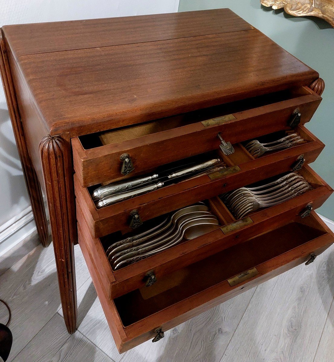 Silverware. Chest Of Drawers. Art Deco.-photo-3