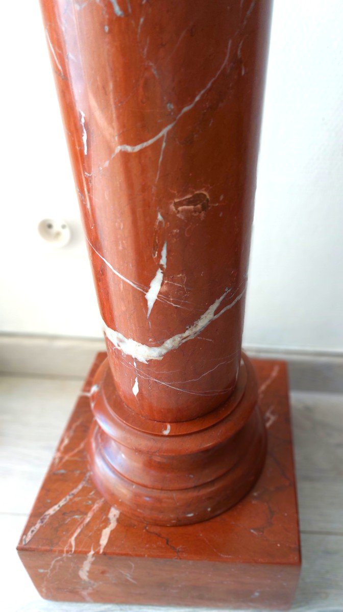 Colonne En Marbre Rouge Royal.-photo-3