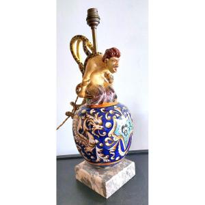 Neo Renaissance Earthenware Lamp.