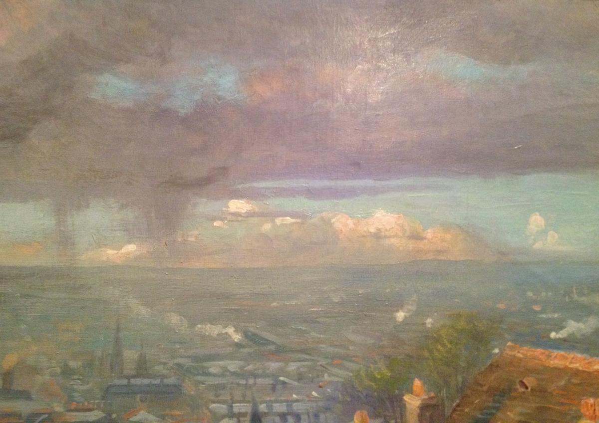 Henri Vignet, Vue De Rouen Depuis Les Hauteurs, Huile Sur Toile, 61 X 50cm, Signé-photo-1