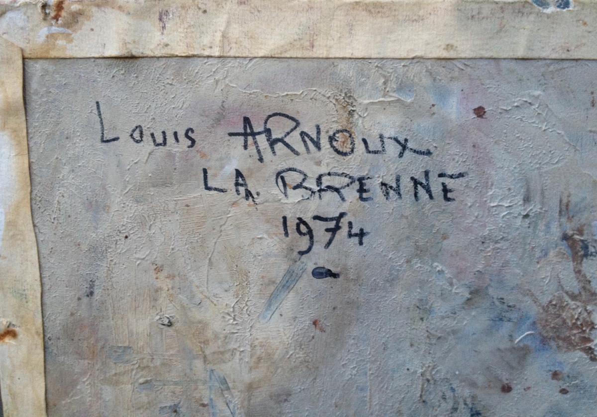 Louis Arnoux, La Brenne, Huile Sur carton, Signée-photo-3