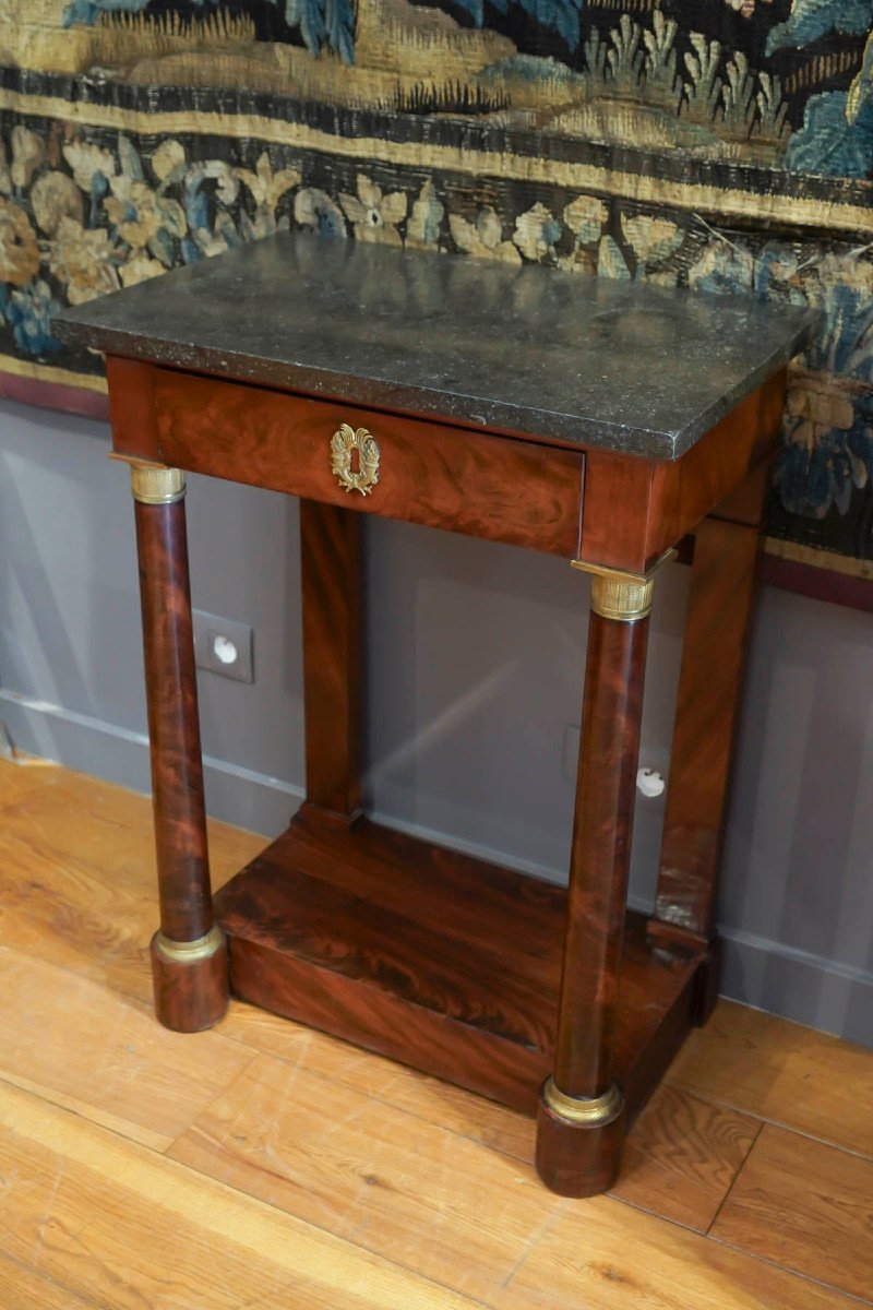 A Small Empire Console Veneered In Mahogany-photo-2