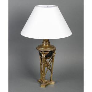 An Empire Style Lamp In The Shape Of Athenian
