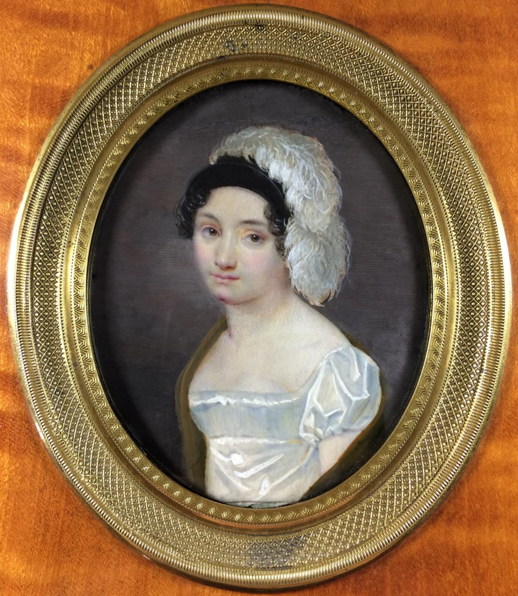 Empire Miniature Portrait, Circa 1810-photo-2