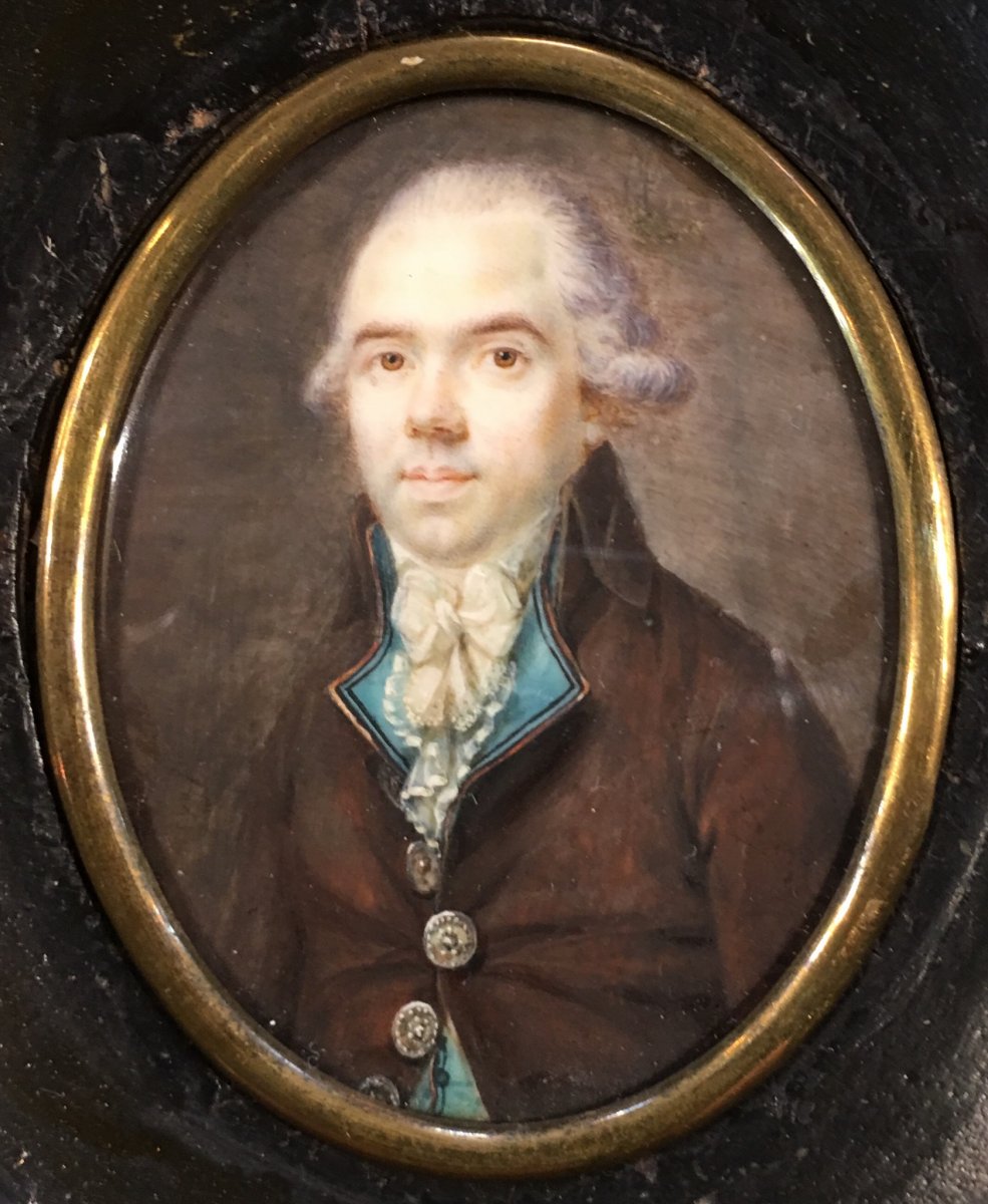 Portrait miniature d’époque Louis XVI