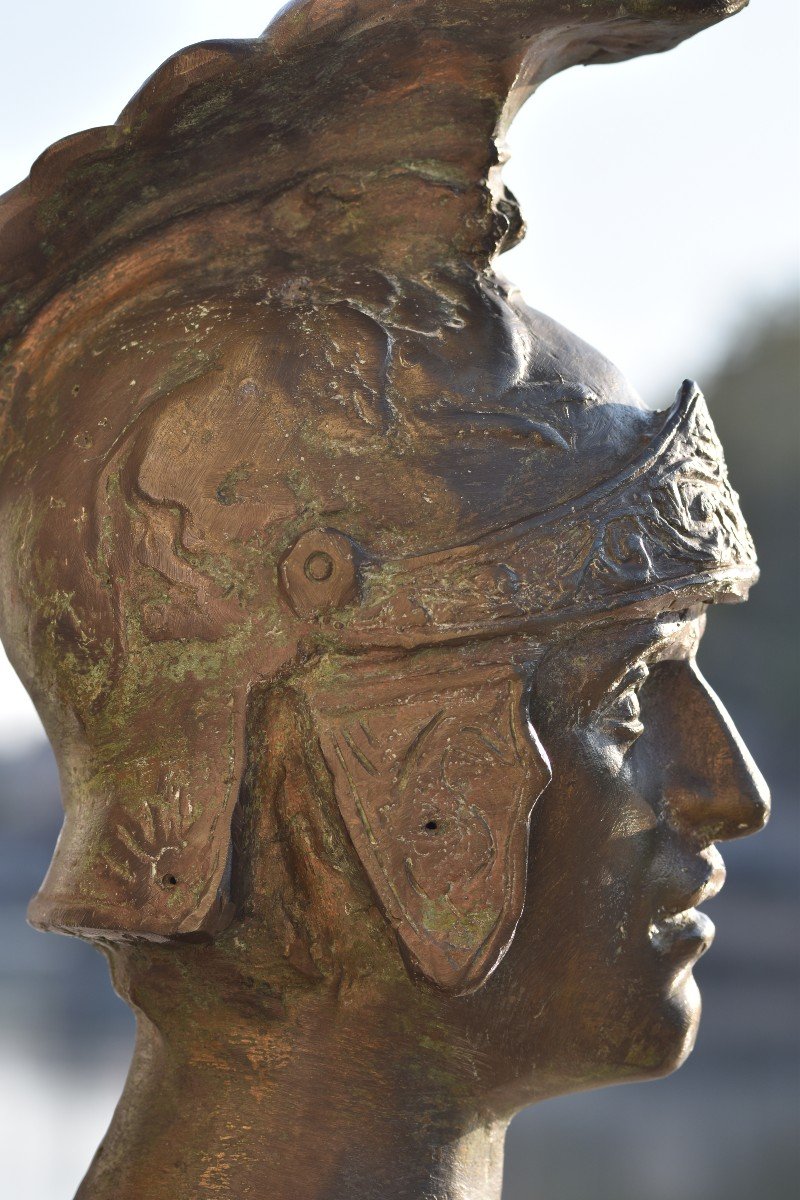 Head Of A Classical Warrior, Possibly Aries Or Achilles (circa 1910)-photo-2