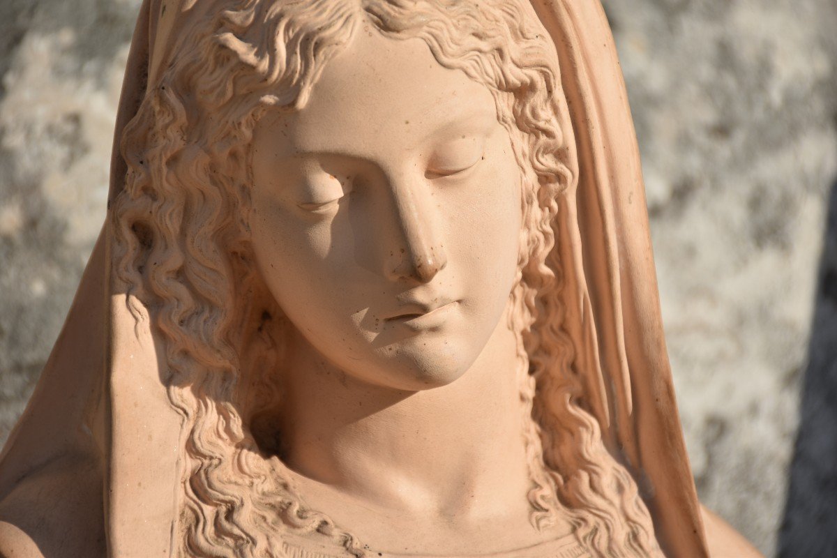 Désiré Marie, Bust Of The Virgin, Made By Charles Avril Monchanin (circa 1870)-photo-2