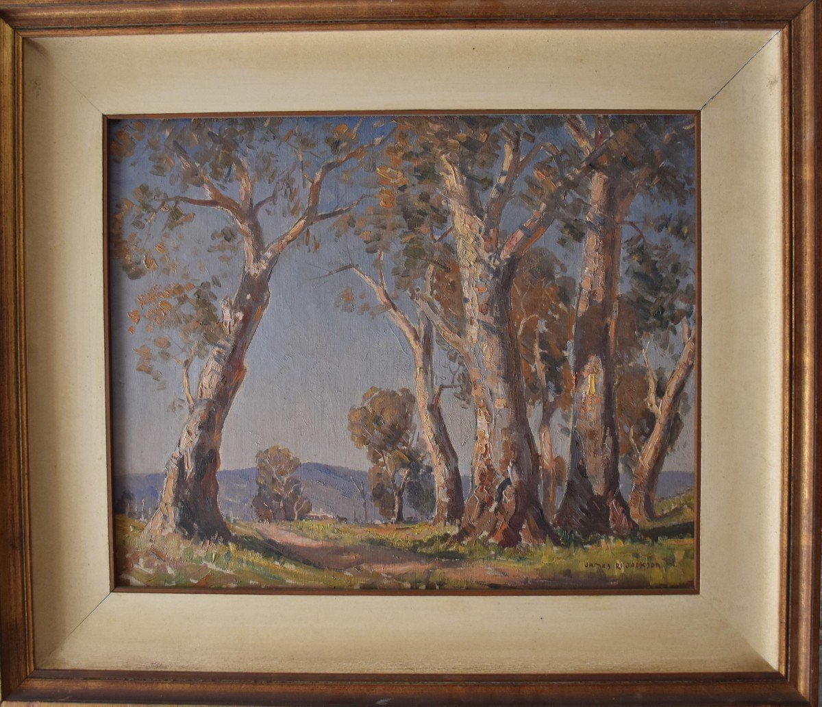 James Ranalph Jackson, The  Farm Through The Trees At Belltrees, New South Wales (c. 1930)-photo-4