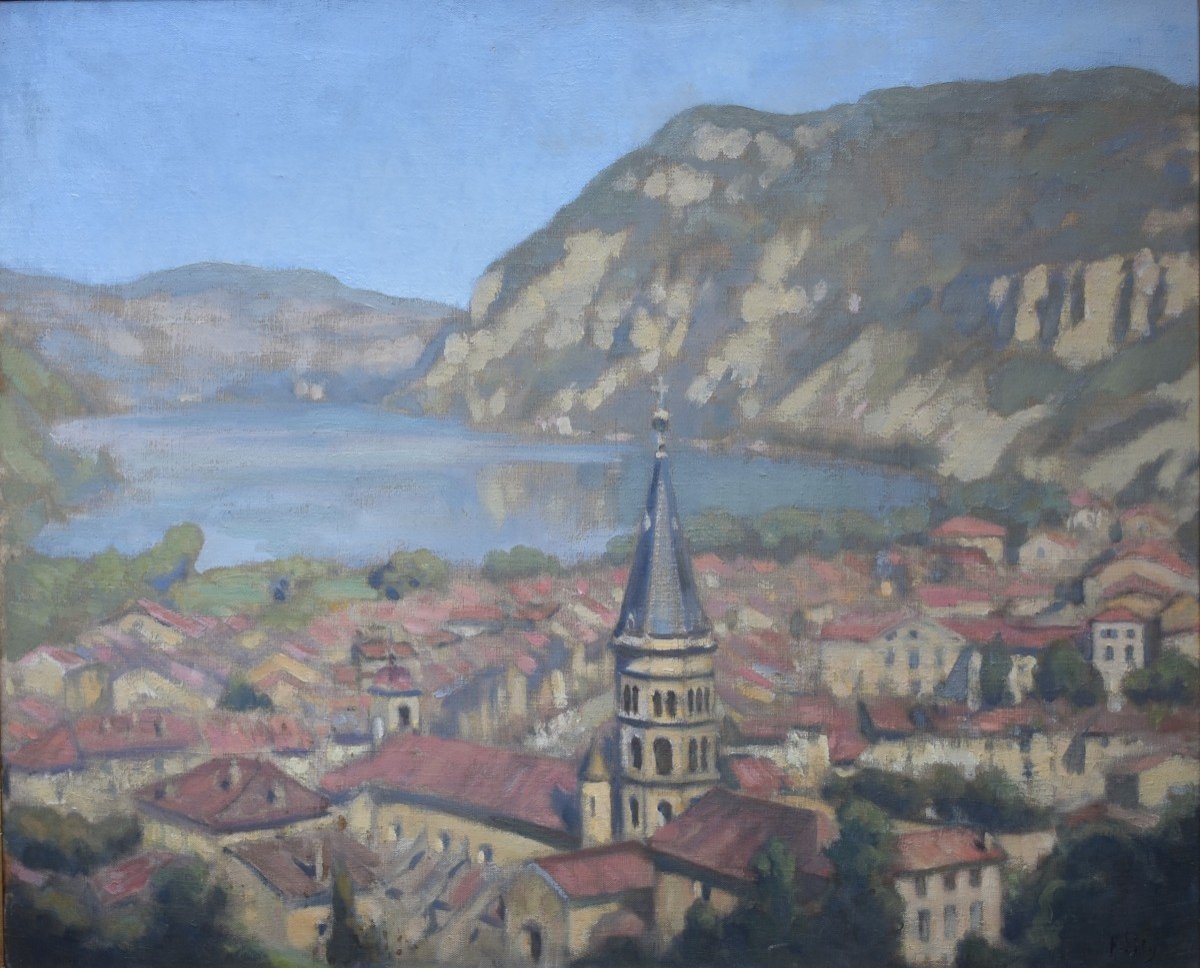 Hippolyte Léty, Nantua And The Lake (around 1930)