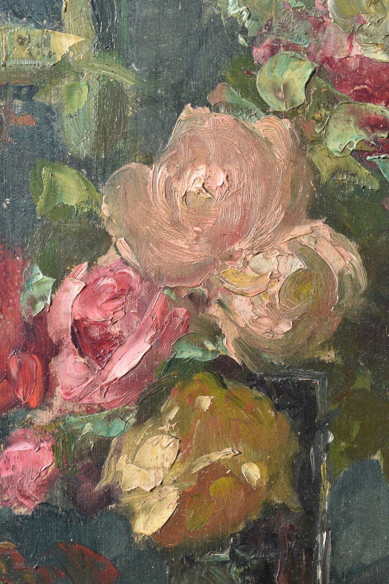 Jacques Martin, Roses In A Glass (circa 1900)-photo-2