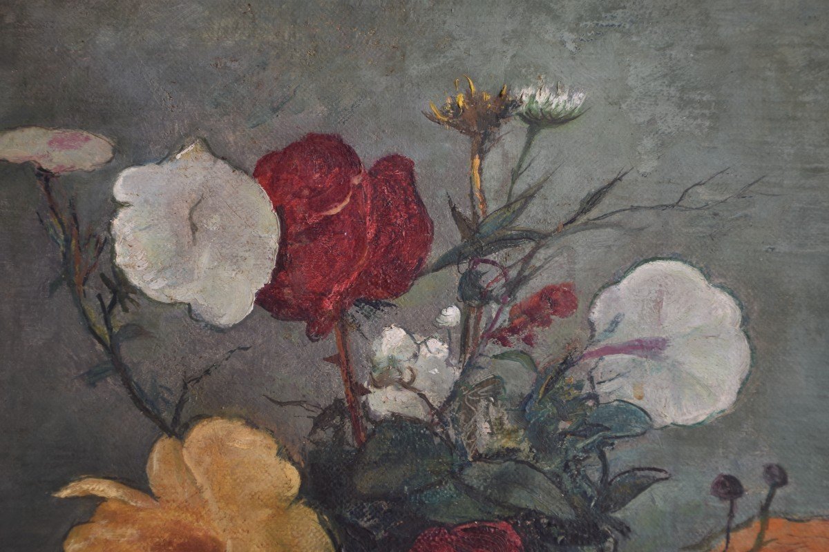 Adolphe Deteix, Flowers In A Vase (circa 1930)-photo-2