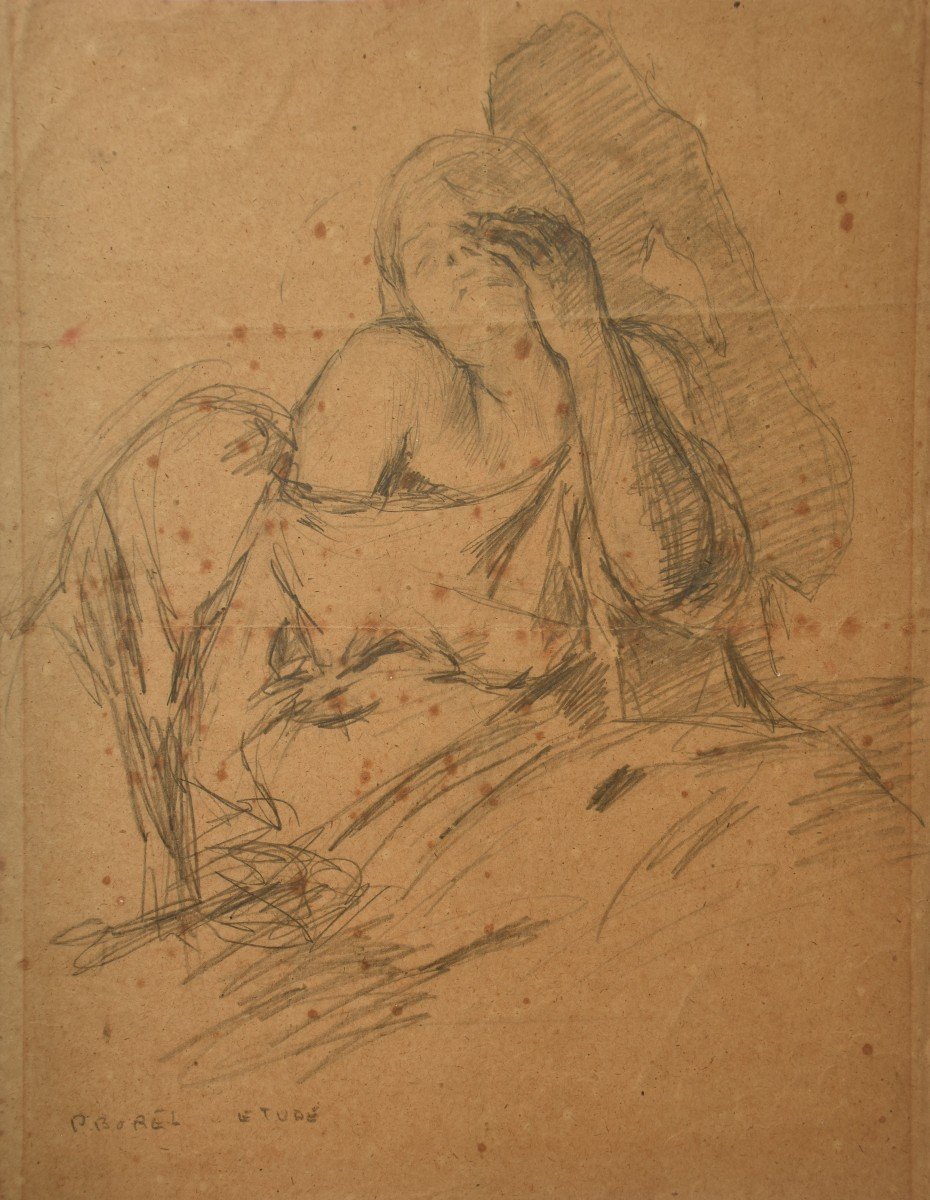 Paul BOREL (Lyon, 1828-1913), Femme désespérée (vers 1890)