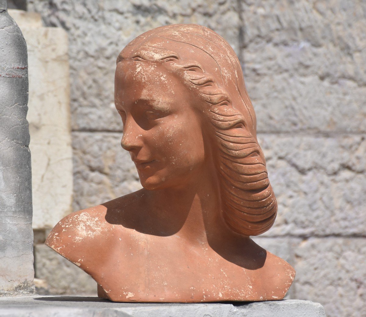 Head Of A Leonardesque Woman  (circa 1920)-photo-4