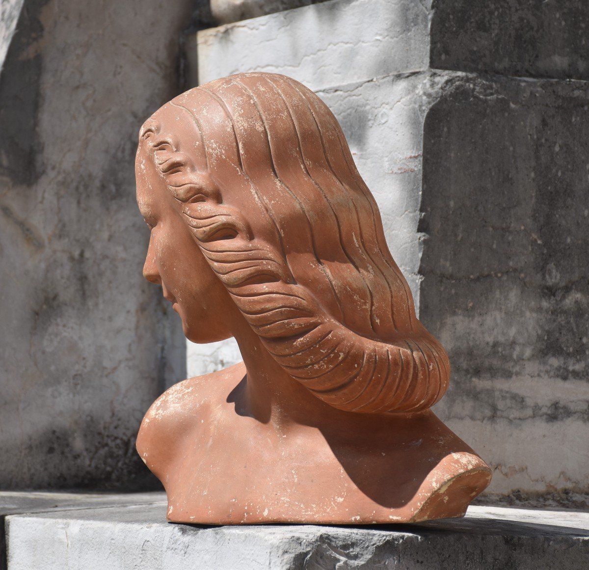 Head Of A Leonardesque Woman  (circa 1920)-photo-3