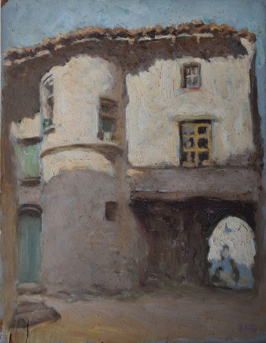 Hippolyte Léty, Old Courtyard In Chatillon-en-diois  (circa 1930)