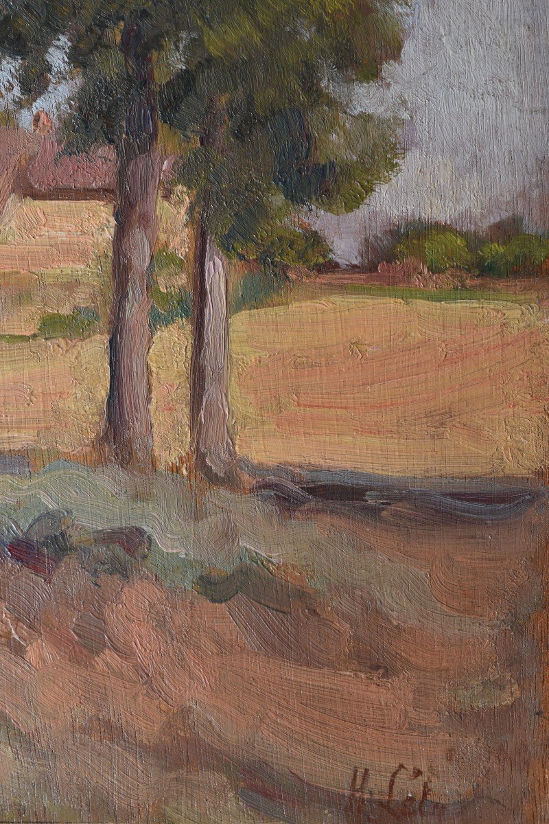 Hippolyte LÉTY (Vienne, 1879-1959), Paysage aux arbres (1934)-photo-3